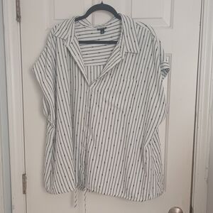 Striped Button-Up Blouse
